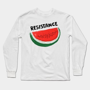 Watermelon and Resistance Palestine Long Sleeve T-Shirt